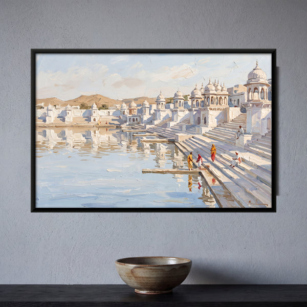 White Ghats of Pushkar Lake