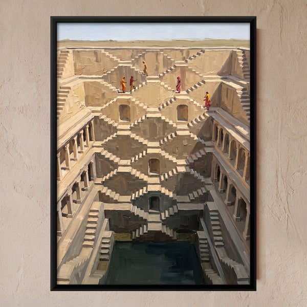 Stepwell with Criss-cross Stairs