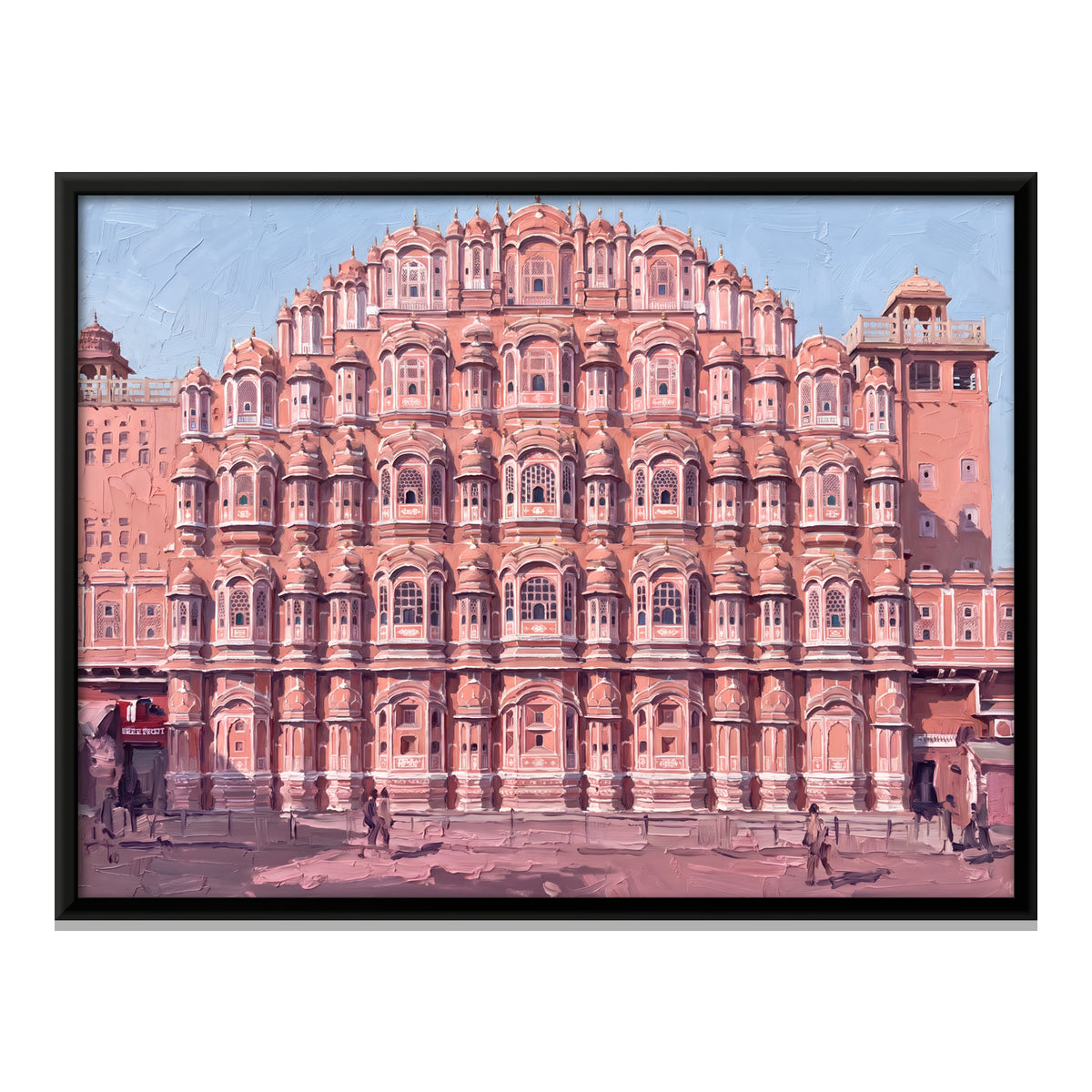 Hawa Mahal Facade - framed canvas print, front view