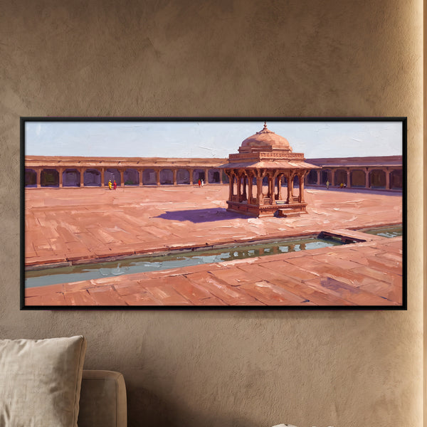 Domed Pavilion in a Red Sandstone Courtyard