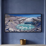Glacial Lake with Ice Floes