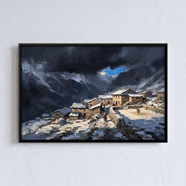 Snowbound Himalayan Village