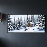 Wooden Shrine in the Snow