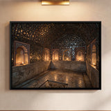 Mirror-mosaic Palace Interior Lit by Lamps