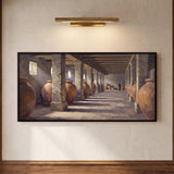 Large Clay Storage Jars in a Pillared Hall