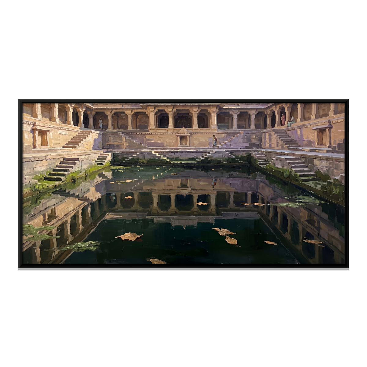 Arcaded Stepwell - framed canvas print, front view