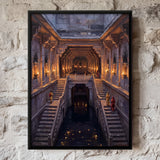 Stepwell Illuminated by Oil Lamps at Night