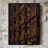 Tall Building with Carved Wooden Lattice Windows