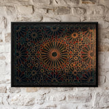Geometric Starburst Panel with Intricate Patterns
