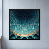 Interior of a Turquoise Tiled Dome