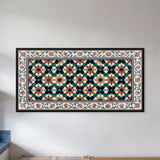 Marble Inlay Panel with Geometric Star Pattern