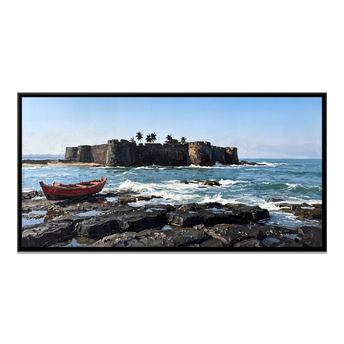 Sindhudurg Sea Fort - framed canvas print, front view