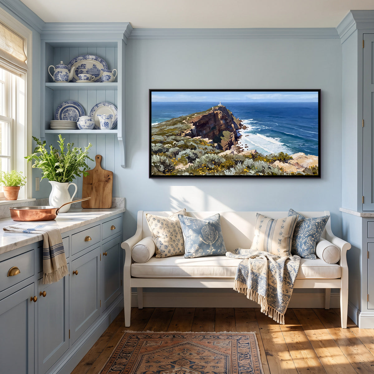 Cape of Good Hope Lighthouse - canvas art shown in a styled room