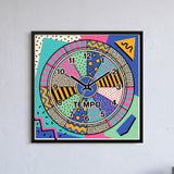Round Wall Clock with Patterned Face