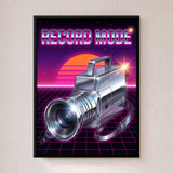 Chrome Video Camcorder with Neon Text