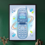 Translucent Y2K Flip Mobile Phone