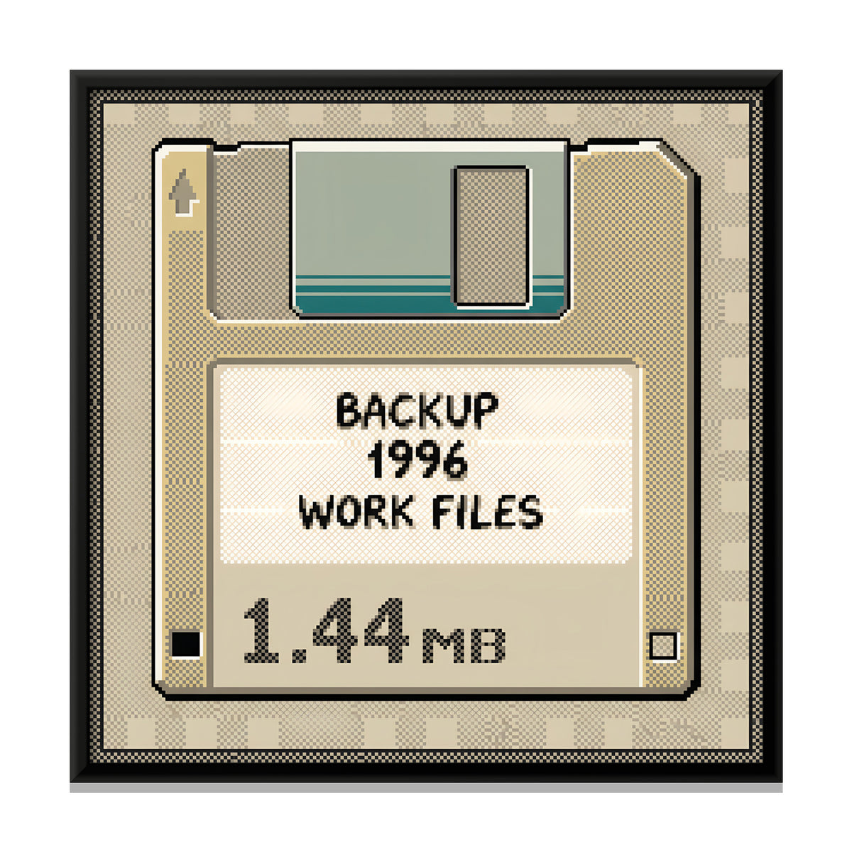 Floppy Disk - framed canvas print, front view