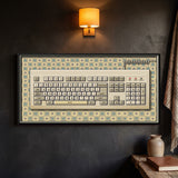 Computer Keyboard with Coiled Cable