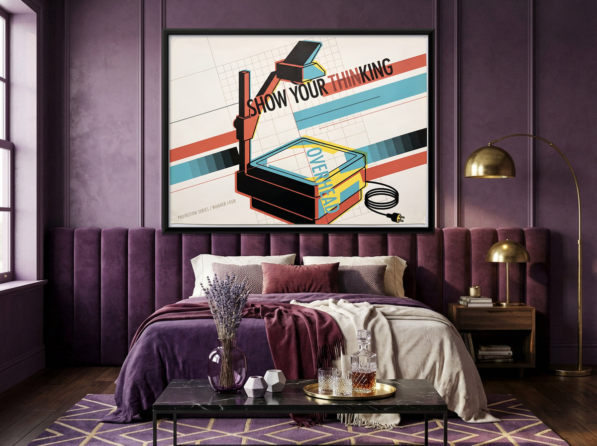Overhead Projector - canvas art shown in a styled room