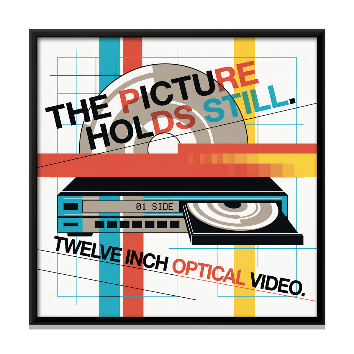 Laserdisc Player - framed canvas print, front view