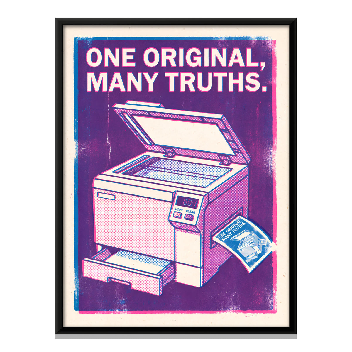 Flatbed Photocopier - framed canvas print, front view