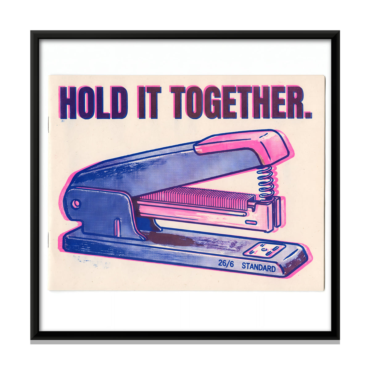 Desktop Stapler - framed canvas print, front view