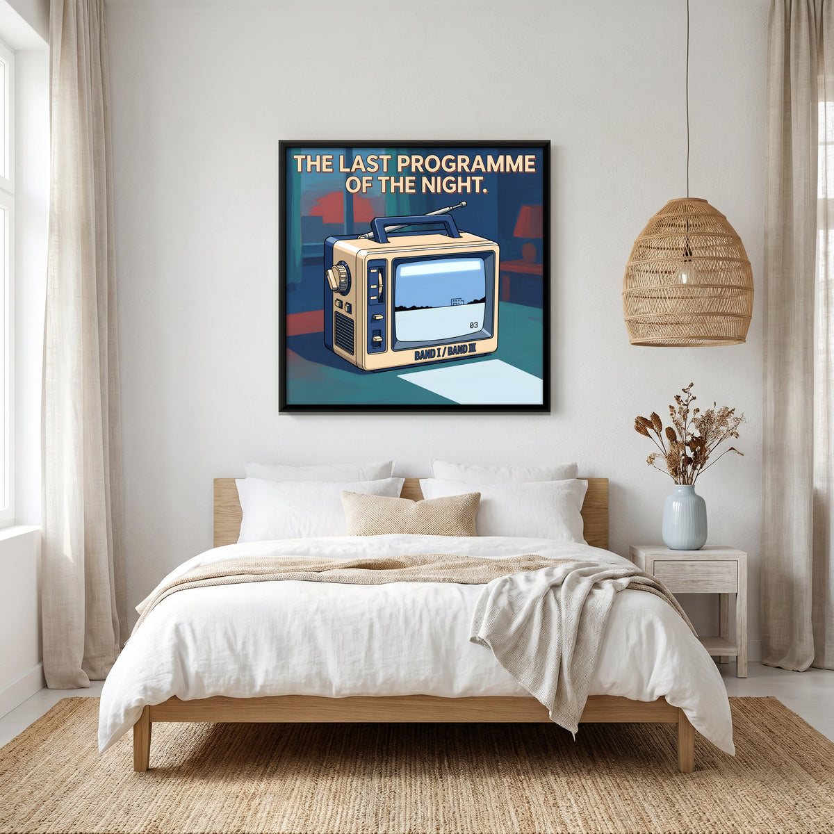 Portable Television Set - canvas art shown in a second room setting