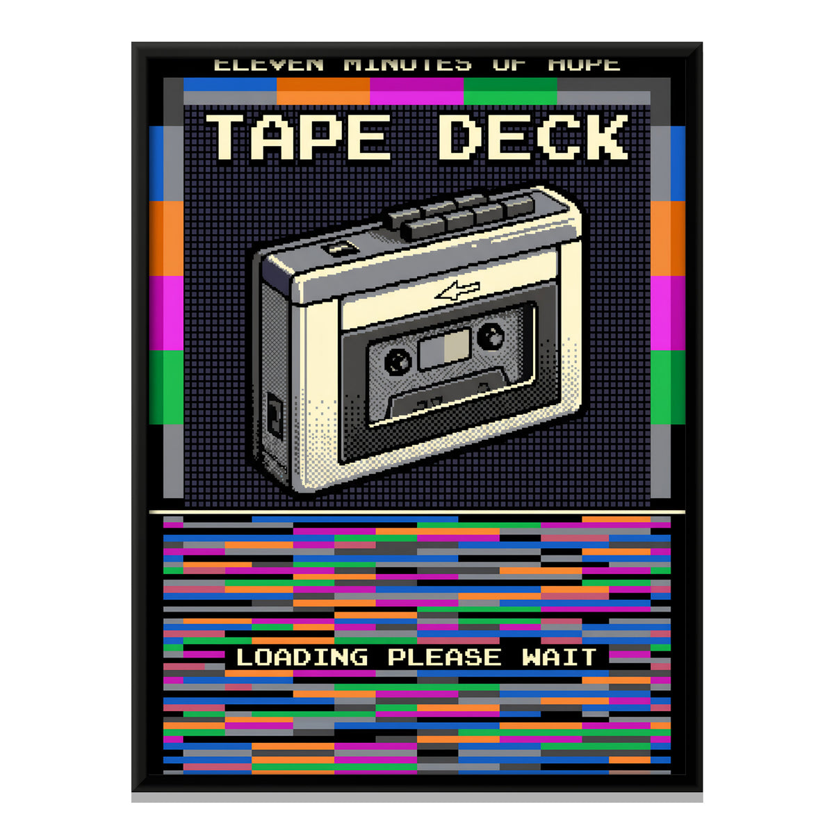 Portable Cassette Player - framed canvas print, front view
