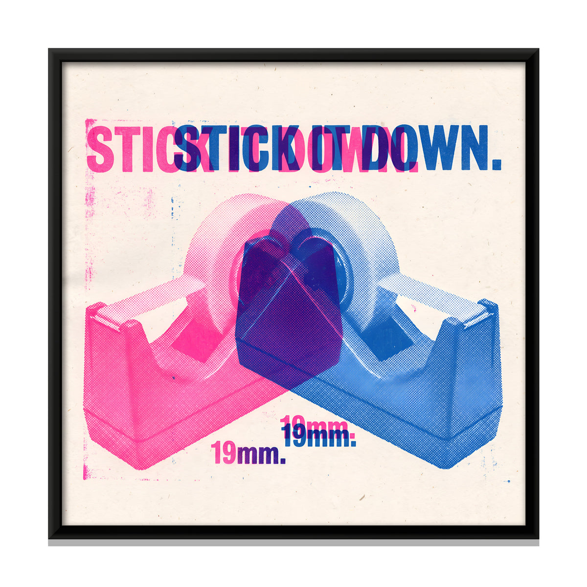 Desk Tape Dispenser - framed canvas print, front view