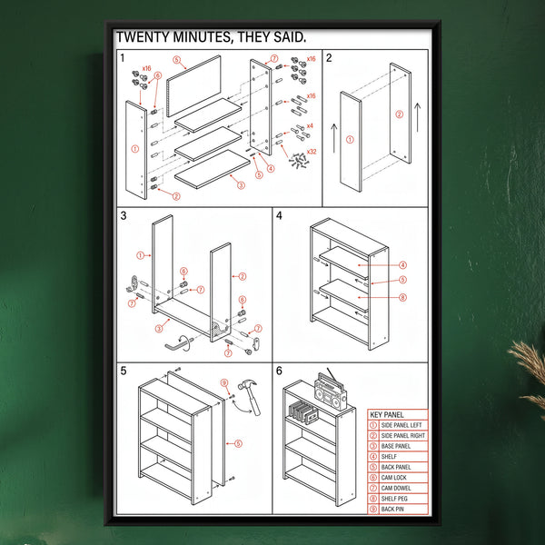 Flat-Pack Shelf Assembly