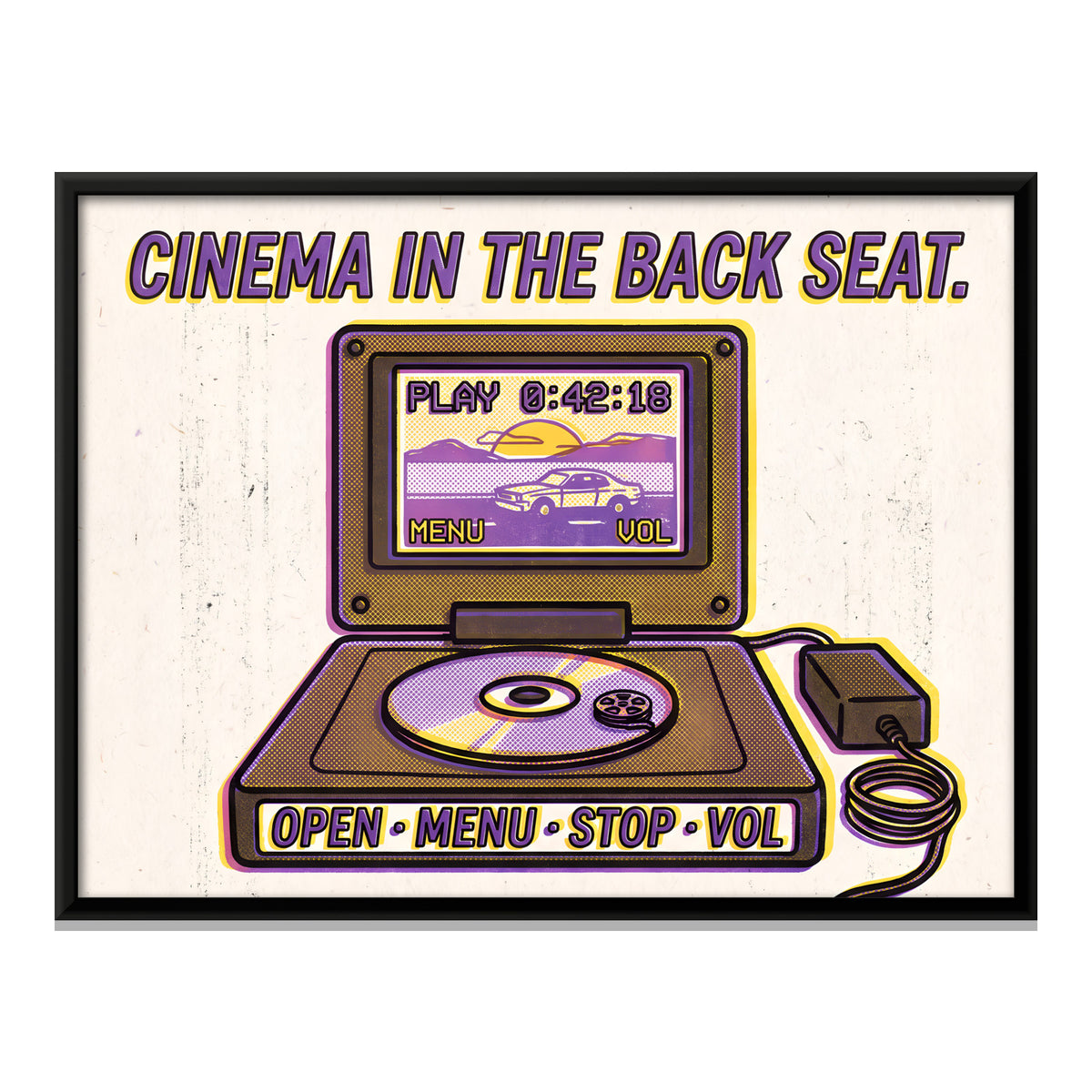 Portable DVD Player - framed canvas print, front view