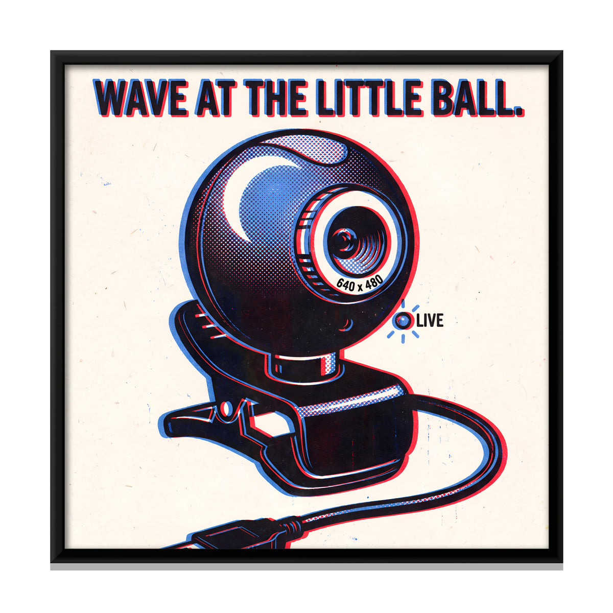Clip-On Webcam - framed canvas print, front view