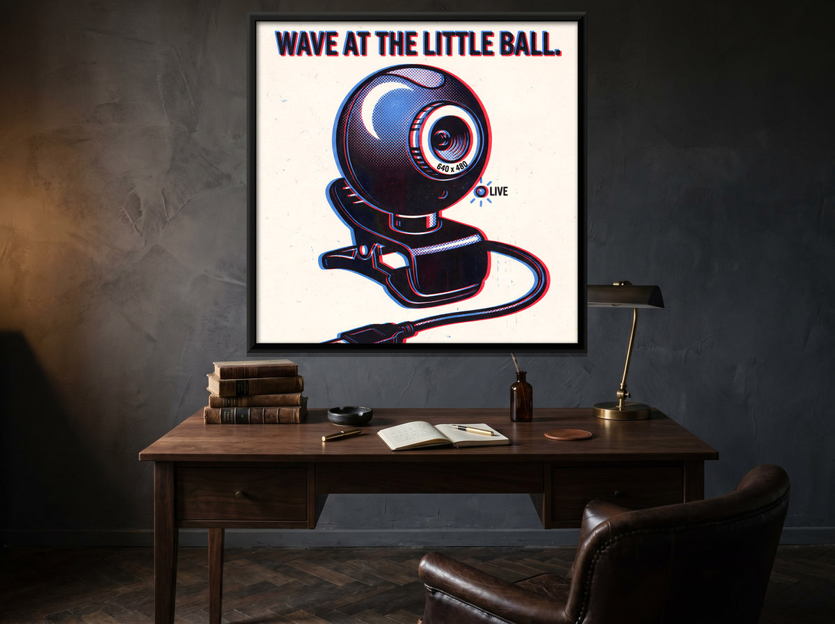 Clip-On Webcam - canvas art shown in a second room setting