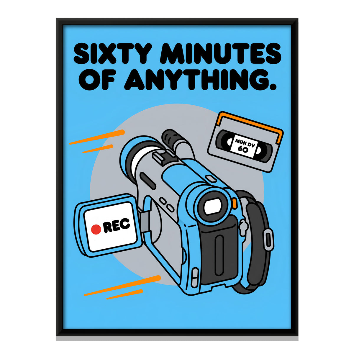Handheld Camcorder - framed canvas print, front view