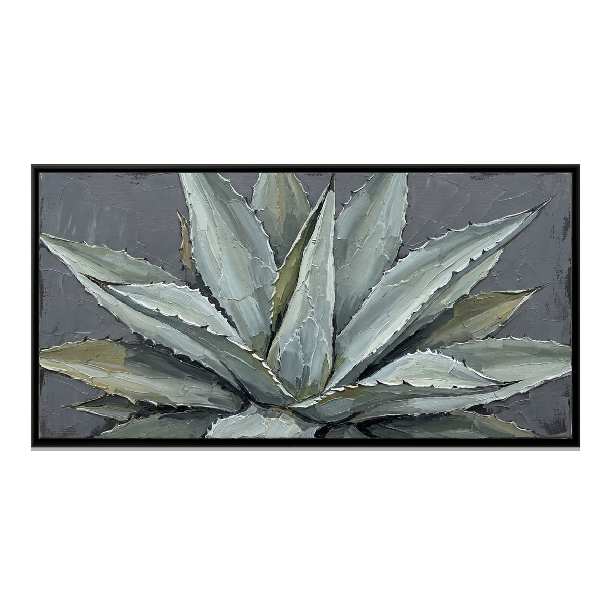 Agave Plant - framed canvas print, front view