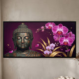 Buddha with Pink Orchids