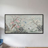 Crane and Pheasant in a Blossom Garden
