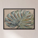 Textured Single Monstera Leaf