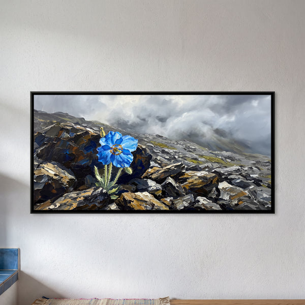 Blue Poppy on a Rocky Slope