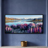 Lupins by a Mountain Lake