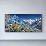 Blue Poppies Above a Glacier