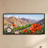 Poppies Above a River Valley