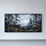 Fir Forest Below a Snow Peak