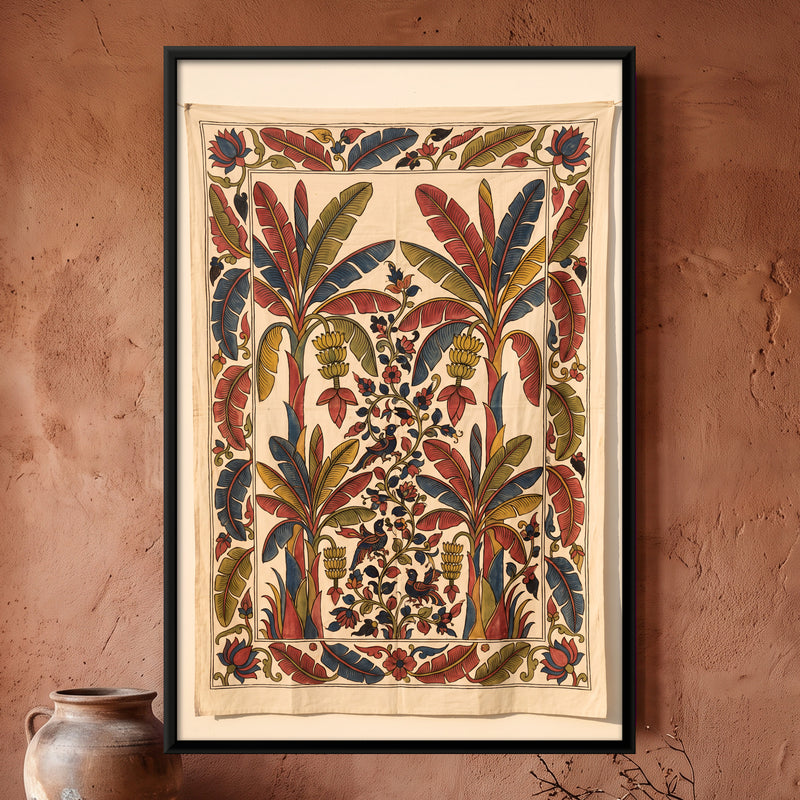 Plantain Trees - framed canvas art hung on a wall