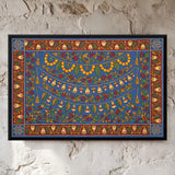 Toran with Temple Bells in Indigo