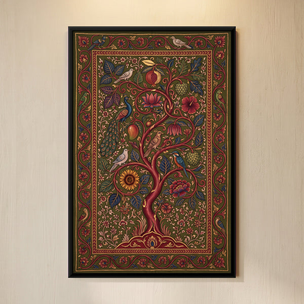 Tree of Life with Birds in Ochre