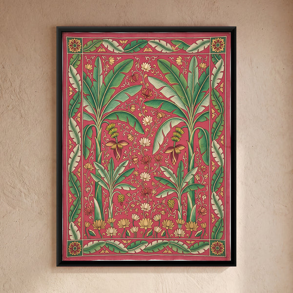 Banana Trees with Lotus in Coral
