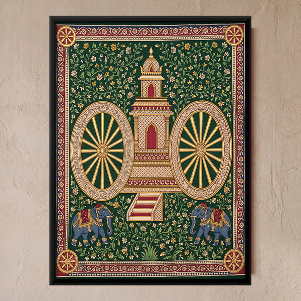 Temple Chariot with Elephants
