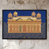 Arcaded Pavilion with Peacocks