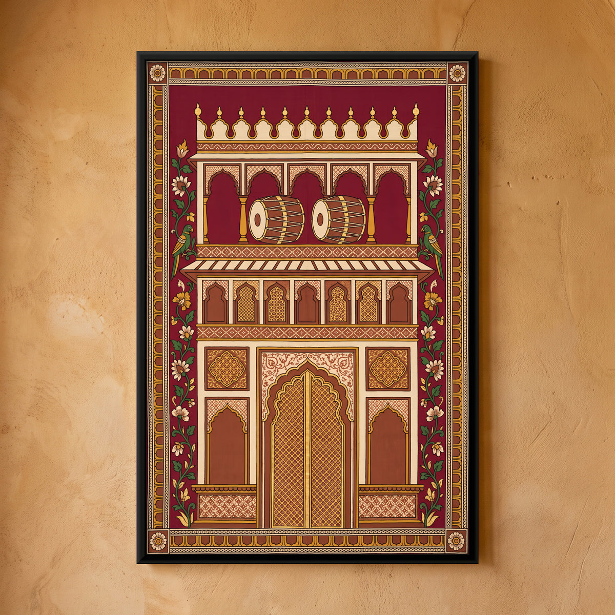 Drum House Gateway - framed canvas art hung on a wall